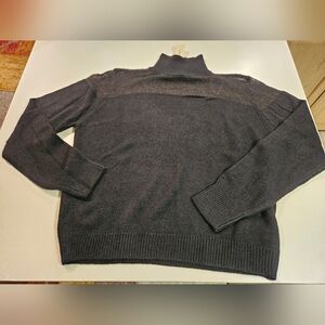 Francescas Brand Black Shoulder See Though Sweatee Size XL NWT